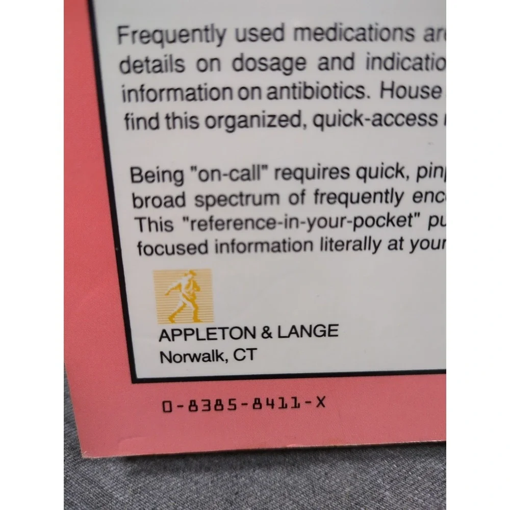 Medicine on Call by Haist, Robbins, Gomella 1991 Pocket‎ Paperback